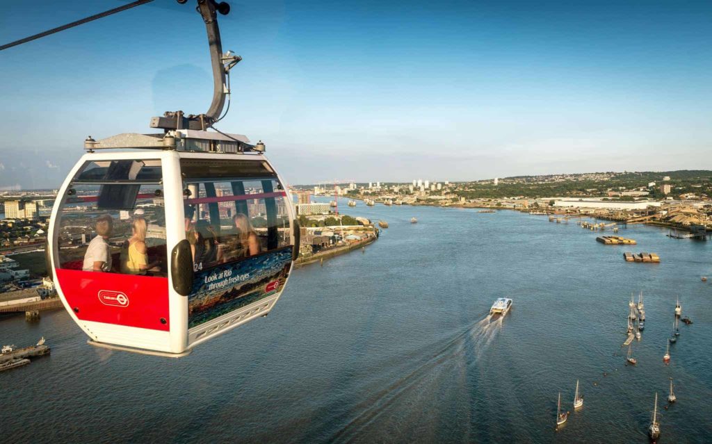 cable car over the river thames in london